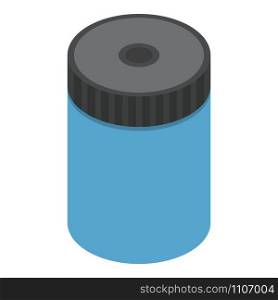 Cylinder sharpener icon. Isometric of cylinder sharpener vector icon for web design isolated on white background. Cylinder sharpener icon, isometric style