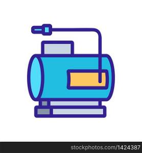 cylindrical air compressor icon vector. cylindrical air compressor sign. color symbol illustration. cylindrical air compressor icon vector outline illustration