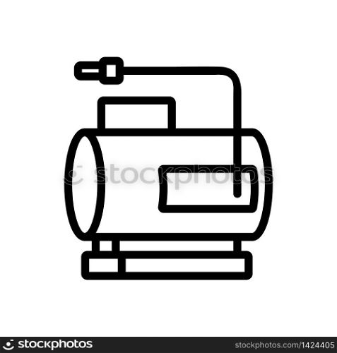 cylindrical air compressor icon vector. cylindrical air compressor sign. isolated contour symbol illustration. cylindrical air compressor icon vector outline illustration