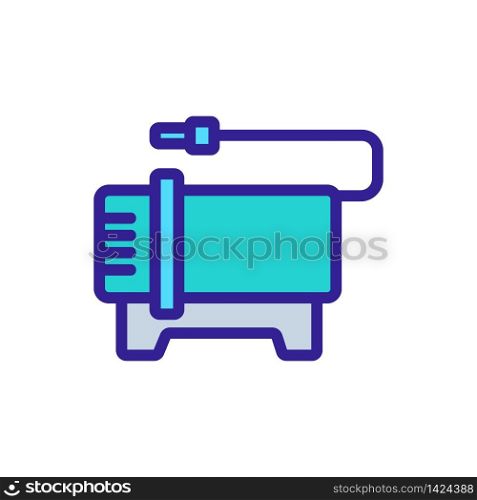 cylindrical air compressor with pump icon vector. cylindrical air compressor with pump sign. color symbol illustration. cylindrical air compressor with pump icon vector outline illustration