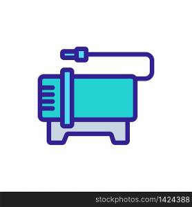 cylindrical air compressor with pump icon vector. cylindrical air compressor with pump sign. color symbol illustration. cylindrical air compressor with pump icon vector outline illustration