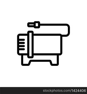 cylindrical air compressor with pump icon vector. cylindrical air compressor with pump sign. isolated contour symbol illustration. cylindrical air compressor with pump icon vector outline illustration