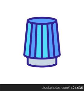 cylindrical air filter icon vector. cylindrical air filter sign. color symbol illustration. cylindrical air filter icon vector outline illustration
