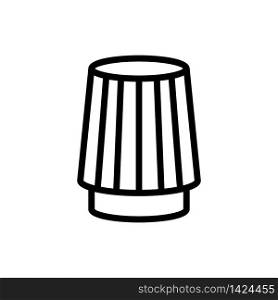 cylindrical air filter icon vector. cylindrical air filter sign. isolated contour symbol illustration. cylindrical air filter icon vector outline illustration