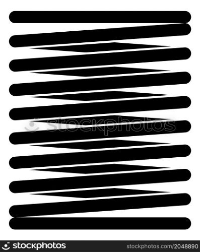 Cylindrical black coil. Spiral metal spring icon isolated on white background. Cylindrical black coil. Spiral metal spring icon