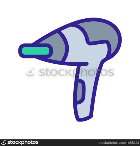 cylindrical hair dryer with protective nozzles icon vector. cylindrical hair dryer with protective nozzles sign. color symbol illustration. cylindrical hair dryer with protective nozzles icon vector outline illustration