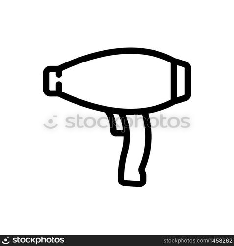 cylindrical hair dryer with round handle icon vector. cylindrical hair dryer with round handle sign. isolated contour symbol illustration. cylindrical hair dryer with round handle icon vector outline illustration