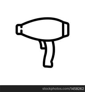 cylindrical hair dryer with round handle icon vector. cylindrical hair dryer with round handle sign. isolated contour symbol illustration. cylindrical hair dryer with round handle icon vector outline illustration