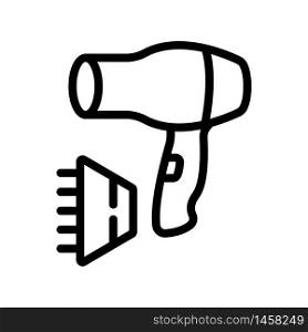 cylindrical hair dryer with styler icon vector outline illustration. cylindrical hair dryer with styler icon vector outline