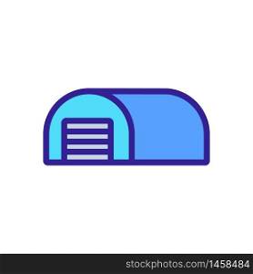 cylindrical hangar shed icon vector. cylindrical hangar shed sign. color symbol illustration. cylindrical hangar shed icon vector outline illustration