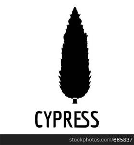 Cypress tree icon. Simple illustration of cypress tree vector icon for web. Cypress tree icon, simple black style