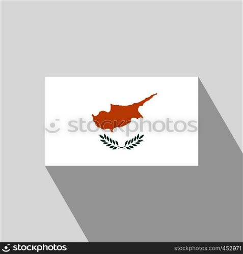 Cyprus flag Long Shadow design vector