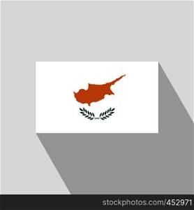 Cyprus flag Long Shadow design vector