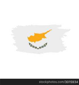 Cyprus flag, vector illustration. Cyprus flag, vector illustration on a white background