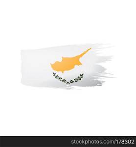 Cyprus flag, vector illustration on a white background. Cyprus flag, vector illustration on a white background.
