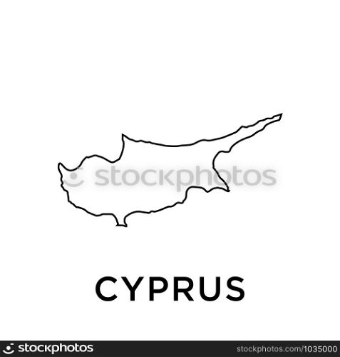 Cyprus map icon design trendy