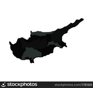 cyprus map with regions