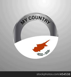 Cyprus My Country Flag badge