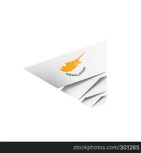 Cyprus national flag, vector illustration on a white background. Cyprus flag, vector illustration on a white background