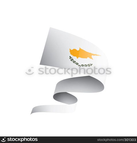 Cyprus national flag, vector illustration on a white background. Cyprus flag, vector illustration on a white background