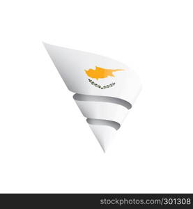 Cyprus national flag, vector illustration on a white background. Cyprus flag, vector illustration on a white background