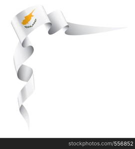 Cyprus national flag, vector illustration on a white background. Cyprus flag, vector illustration on a white background