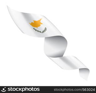 Cyprus national flag, vector illustration on a white background. Cyprus flag, vector illustration on a white background