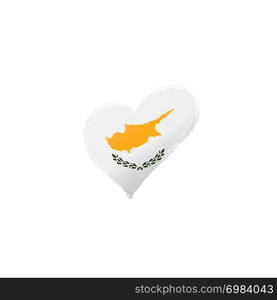 Cyprus national flag, vector illustration on a white background. Cyprus flag, vector illustration on a white background