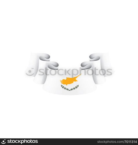 Cyprus national flag, vector illustration on a white background. Cyprus flag, vector illustration on a white background