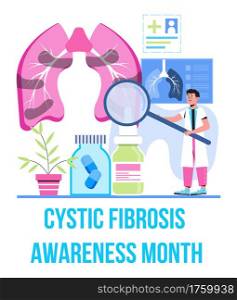 Cystic fibrosis awareness month concept vector. Medical event is observed in May.. Cystic fibrosis awareness month concept vector. Medical event