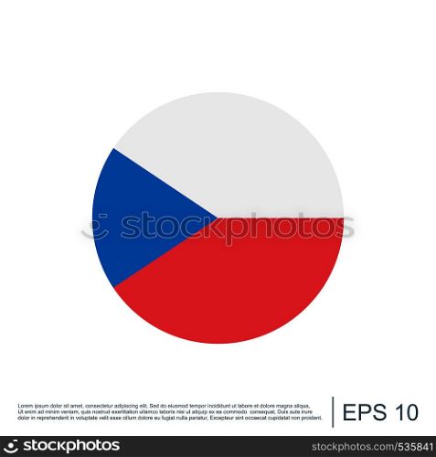 Czech Republic Flag Icon Template