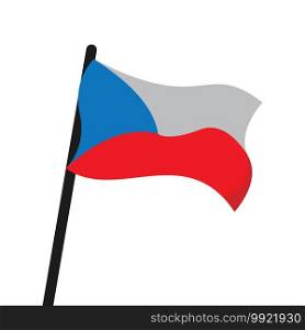 Czech Republic flag icon,vector illustration symbol design