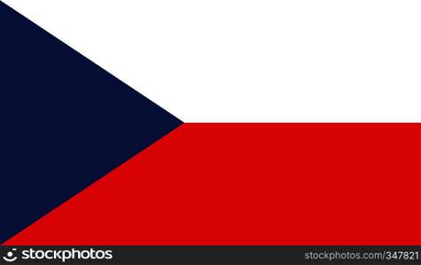 Czech Republic flag image for any design in simple style. Czech Republic flag image