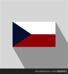 Czech Republic flag Long Shadow design vector