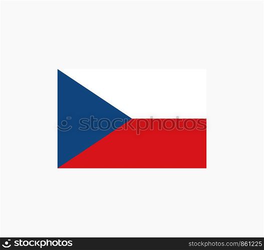 Czech Republic Flag Vector Illustration