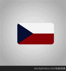 Czech Republic Flag Vector. Vector EPS10 Abstract Template background