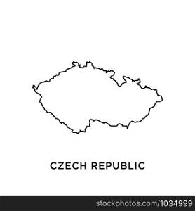 Czech Republic map icon design trendy