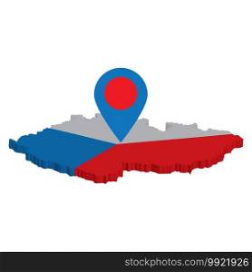 Czech Republic map icon,vector illustration symbol design