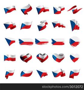 Czechia flag, vector illustration. Czechia flag, vector illustration on a white background