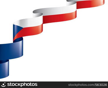 Czechia national flag, vector illustration on a white background. Czechia flag, vector illustration on a white background