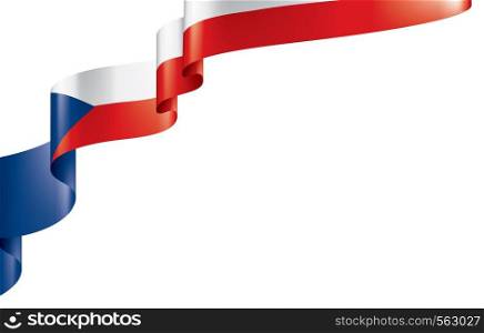 Czechia national flag, vector illustration on a white background. Czechia flag, vector illustration on a white background