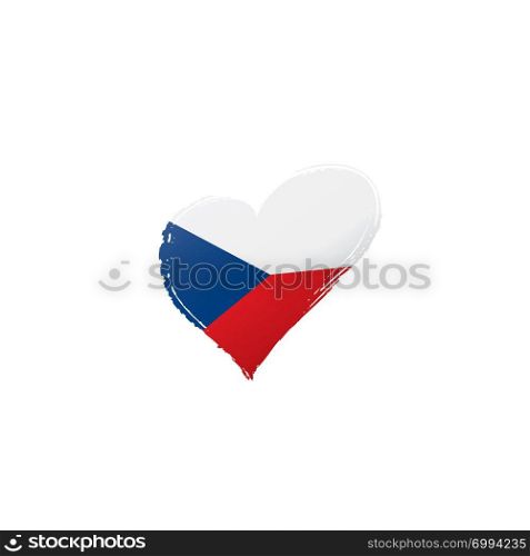 Czechia national flag, vector illustration on a white background. Czechia flag, vector illustration on a white background