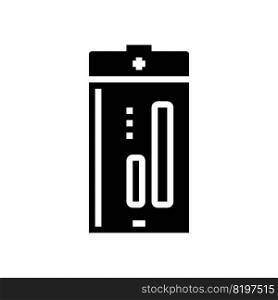 d battery power energy glyph icon vector. d battery power energy sign. isolated symbol illustration. d battery power energy glyph icon vector illustration