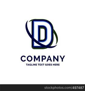 D Company Name Design. Logo Template. Brand Name template Place for Tagline. Creative Logo Design