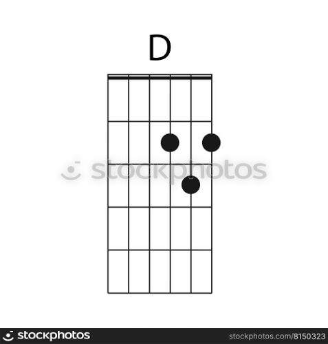 D guitar chord icon vector illustration design