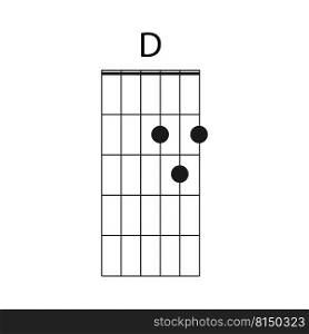 D guitar chord icon vector illustration design