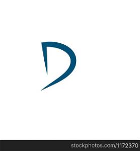 D Letter Alphabet font logo vector design