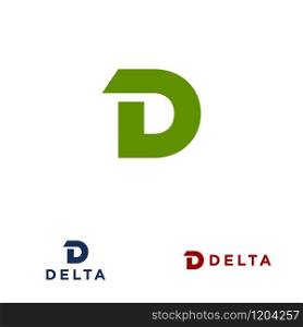 D letter design concept for business or company name initial