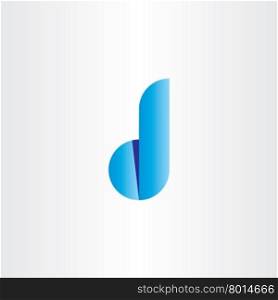 d letter gradient blue vector icon logo design