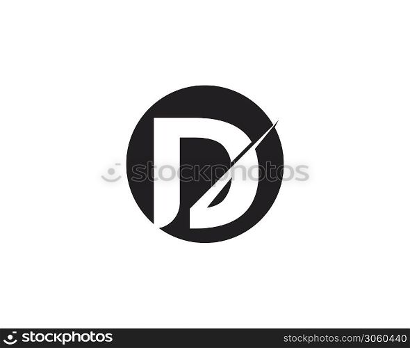 D letter icon and symbol vector template